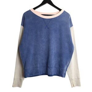 Current Elliot The Desert Days Boxy Crew Neck Sweatshirt Washed Blue Size 1